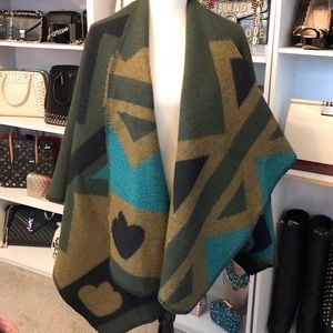 Burberry Brit Graphic Print Aztec Multicolor Cape